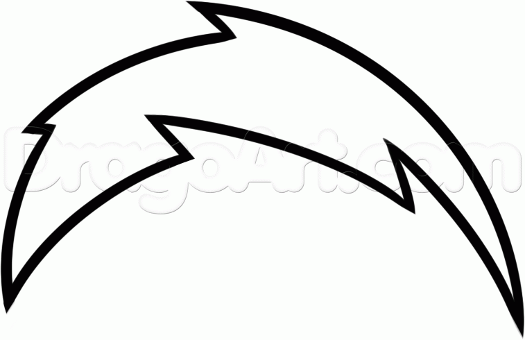 757x490 How To Draw The San Diego Chargers, Step
