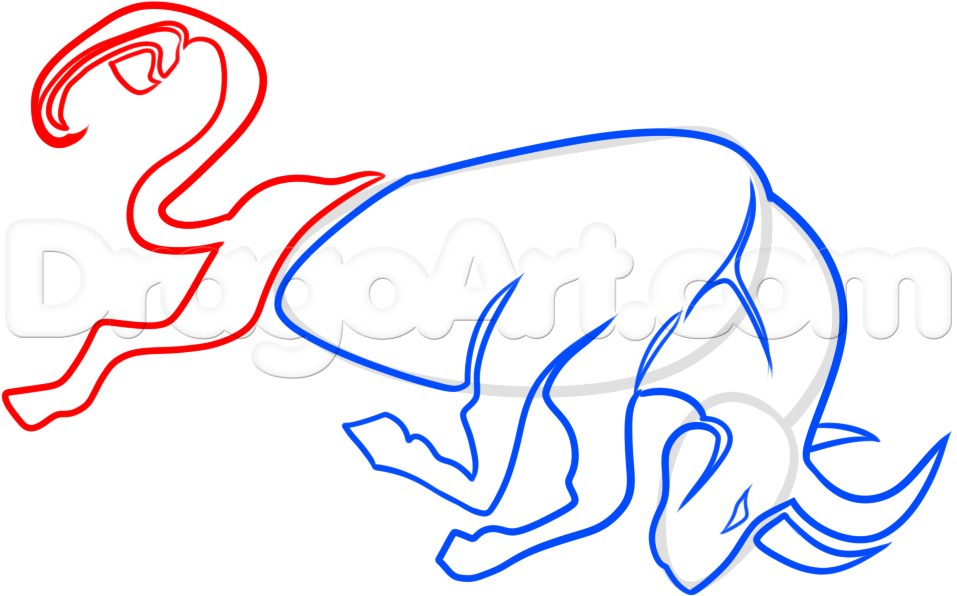957x596 How To Draw A Raging Bull, Step