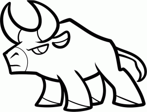 302x231 How To Draw How To Draw A Bull For Kids
