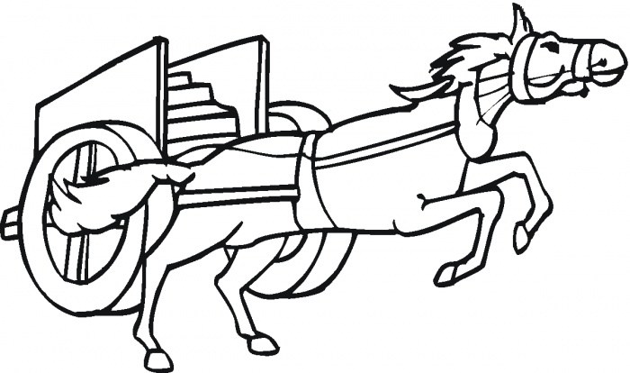 700x414 Horse And Chariot Drawing Stick