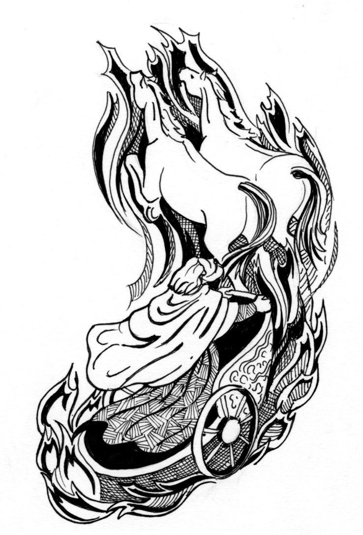 738x1088 Picture Of Chariot Of Fire + Elijah Dibujos Biblicos