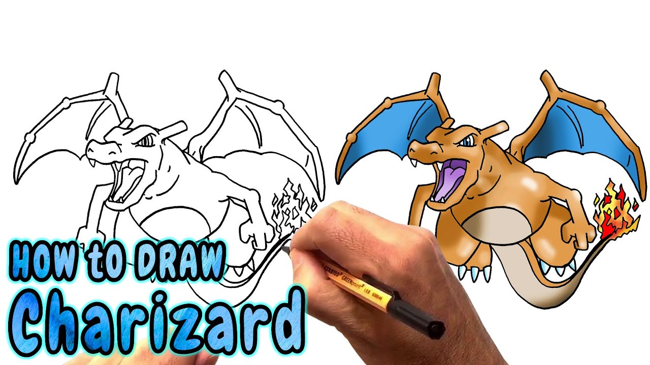 1280x720 how to draw charizard from pokemon