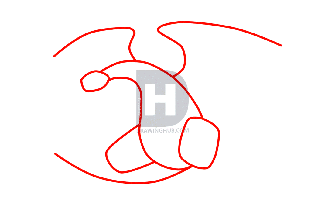 1080x691 How To Draw Mega Charizard X, Step