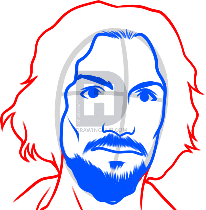 705x720 How To Draw Charles Manson, Step