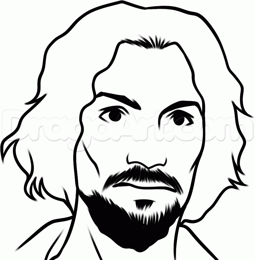 833x850 Step How To Draw Charles Manson