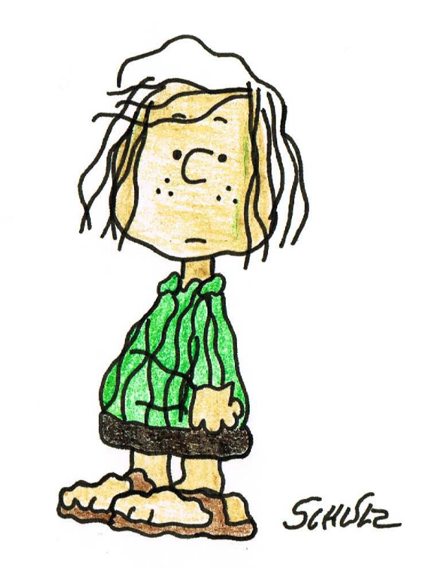 611x806 charles schulz signed peppermint patty drawing