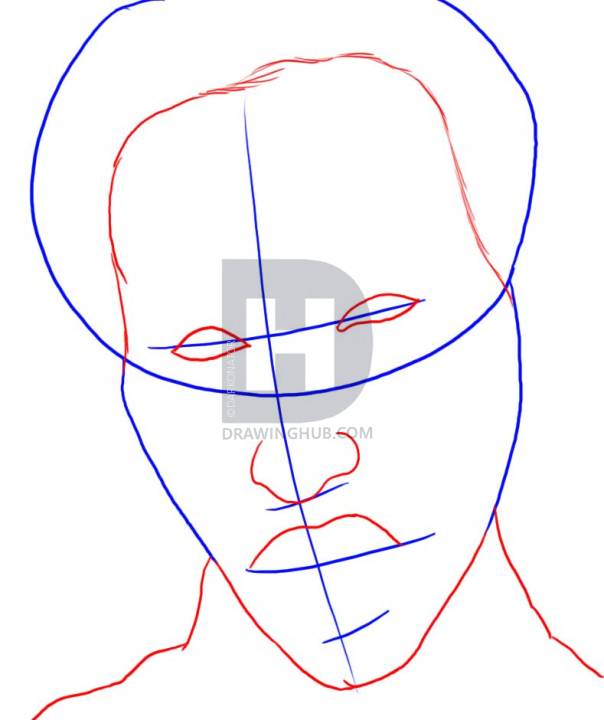 604x720 How To Draw Marilyn Manson, Step