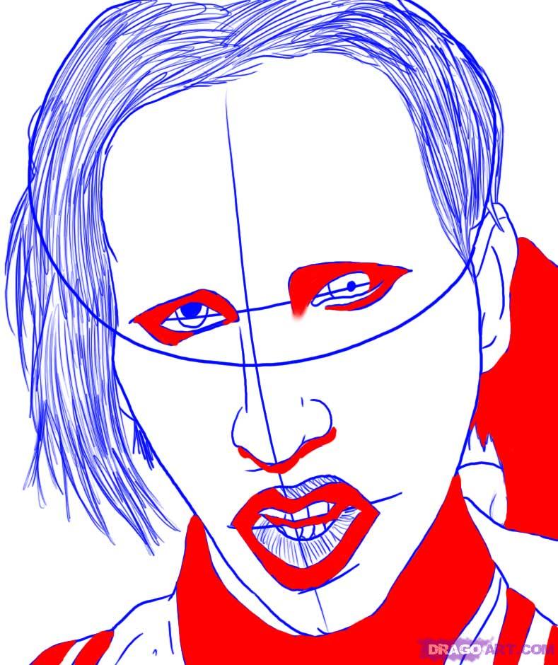 789x940 Step How To Draw Marilyn Manson