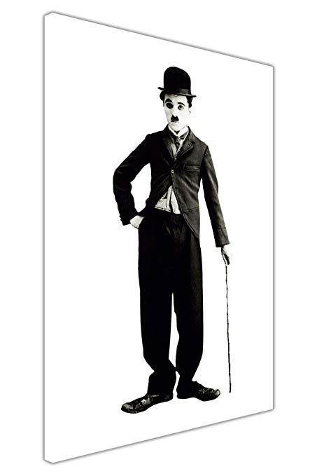 453x679 Iconic Charlie Chaplin Poster On Framed Canvas Wall Art Prints