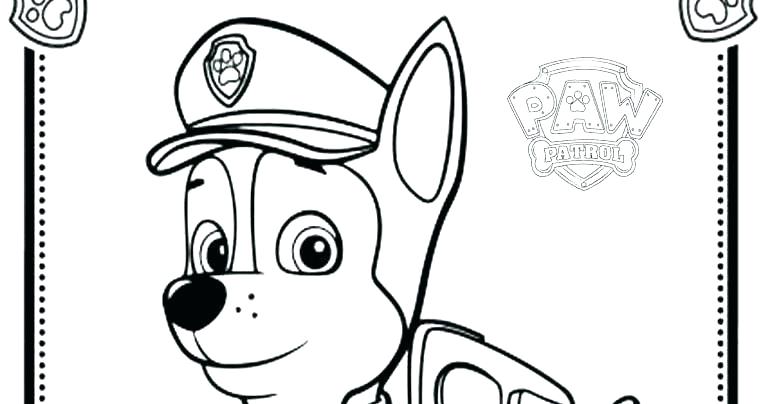 768x404 Coloring Pages Paw Patrol Coloring Sheets Chase Pages Free