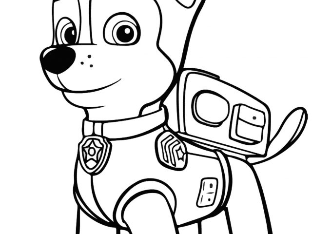 640x480 Paw Patrol Chase Coloring
