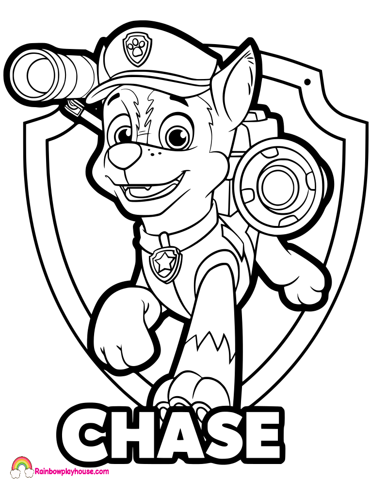 765x990 Paw Patrol Printable Coloring Pages Chase