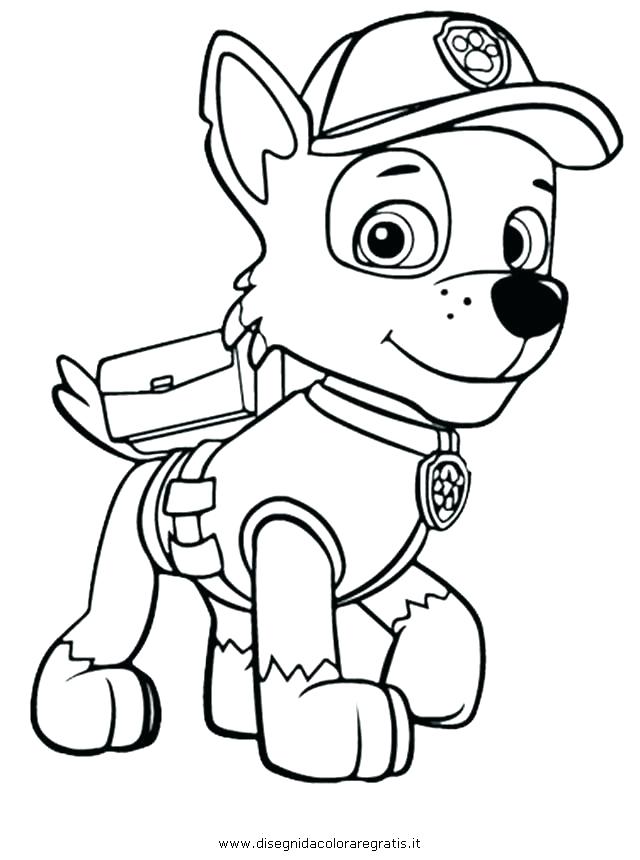 640x860 Rubble Paw Patrol Coloring