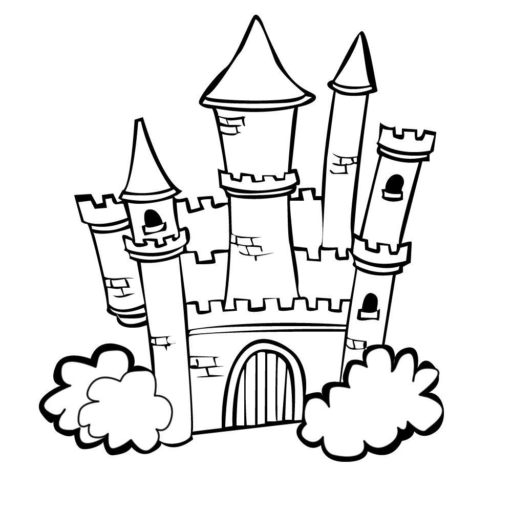 1000x1000 Free Castle Colouring