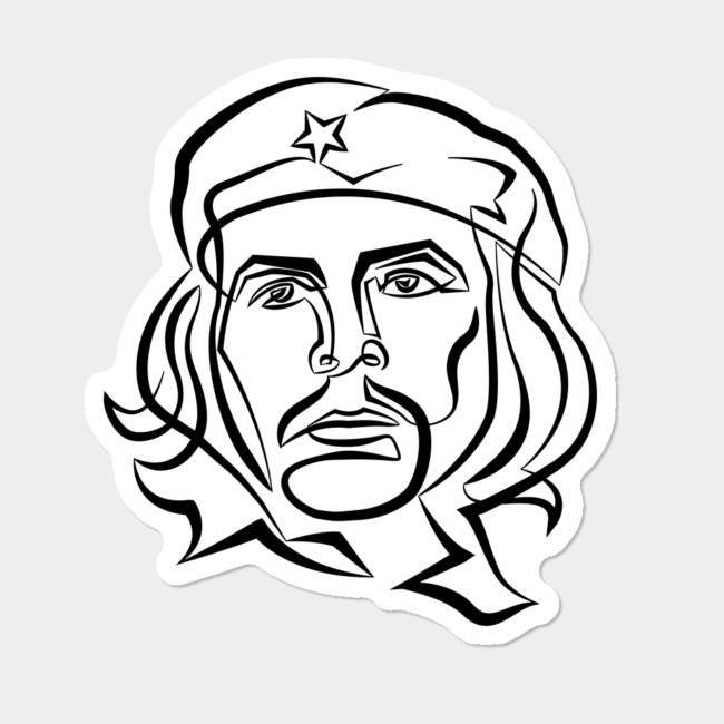 650x650 che guevara sticker