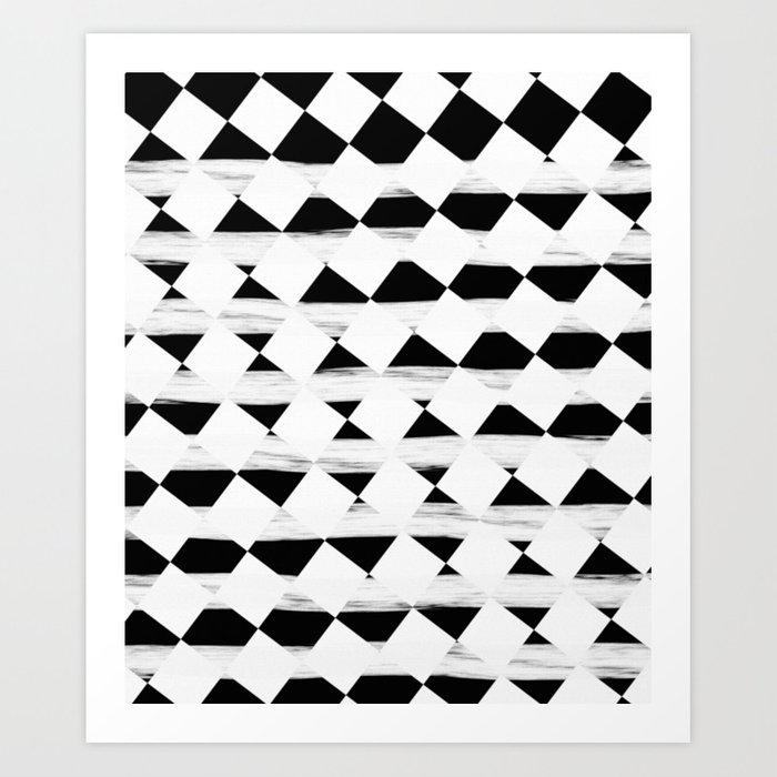 700x700 checkers gross stripes art print