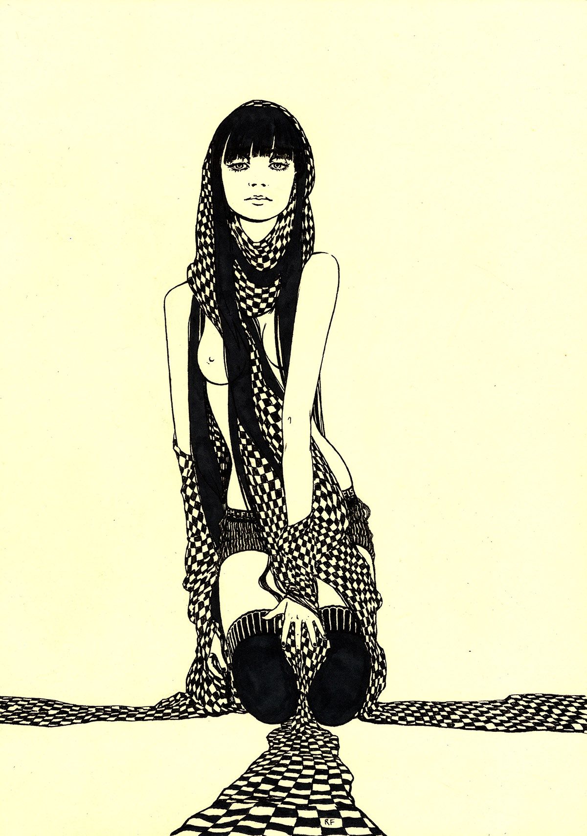 1200x1710 Checkers On Behance Ilustras Sketchbook Drawings