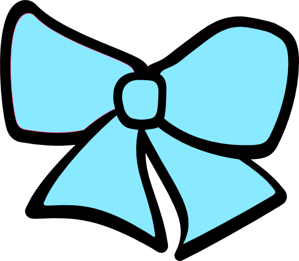 600x524 Blue Cheer Bow Clipart