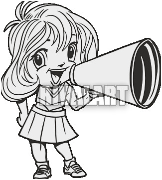 325x361 Cheerleading Megaphone And Poms Clipart Admirably Red Megaphone