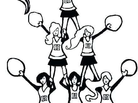 440x330 Coloring Pages Cheerleader Coloring Pages Cheer Megaphone