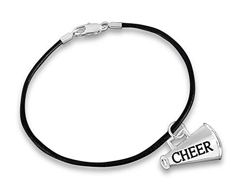 500x394 Black Cord Cheerleading Megaphone Bracelet Jewelry
