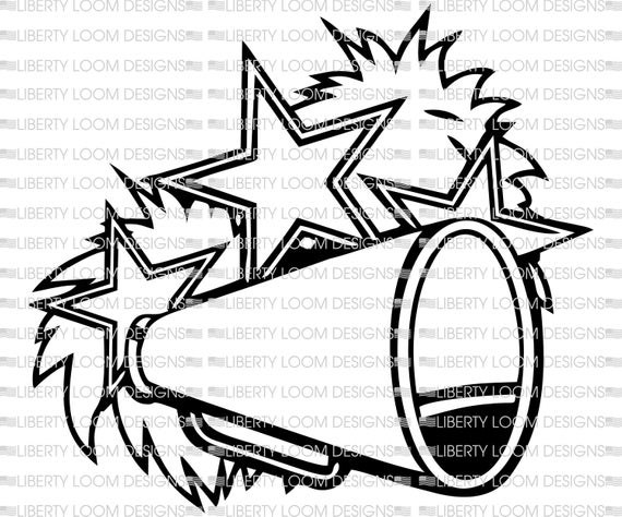 570x474 Cheer Megaphone Stars Etsy
