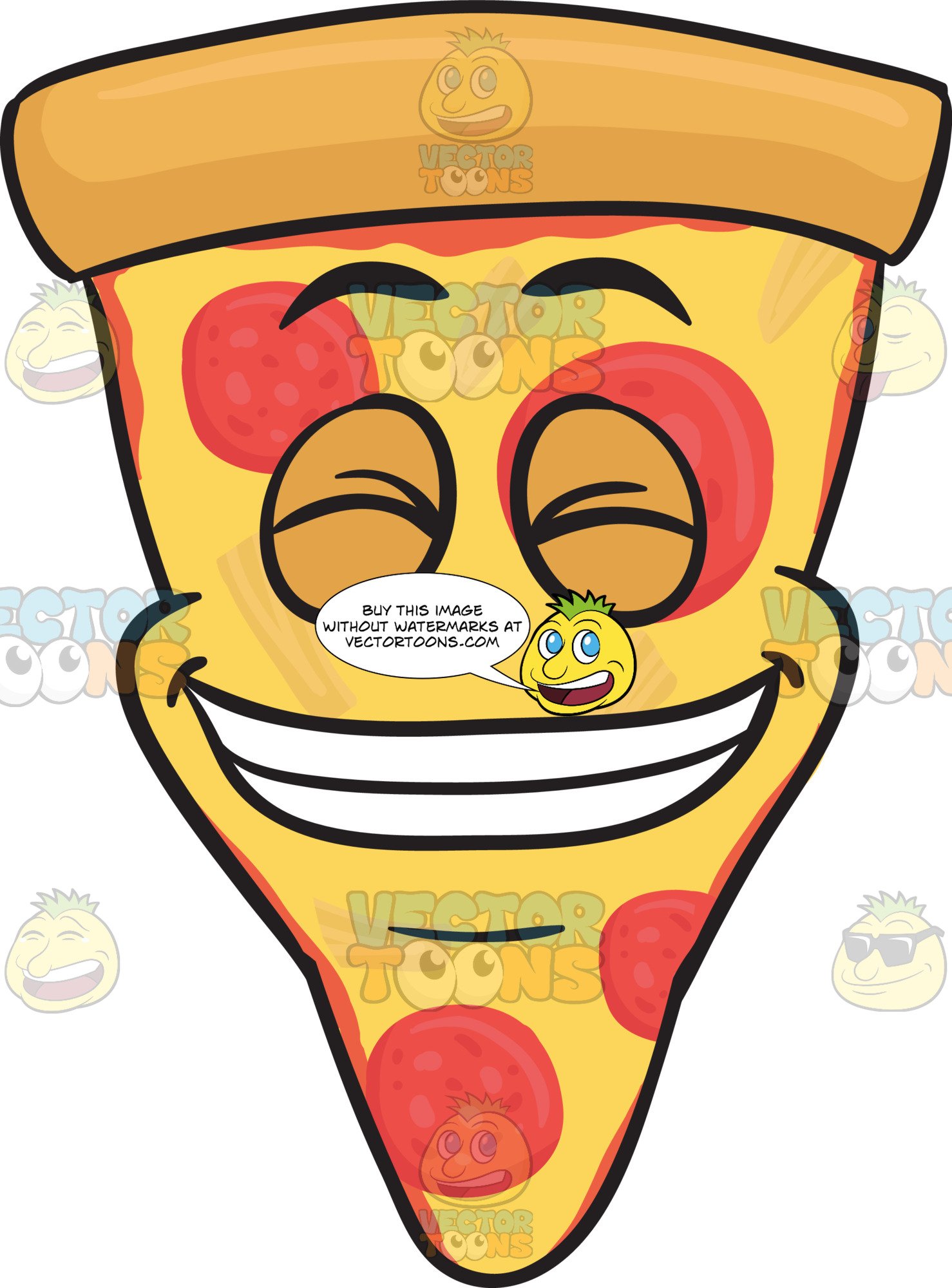 1478x2000 Slice Of Cheese Pizza Smiling With Teeth Out Emoji Clipart