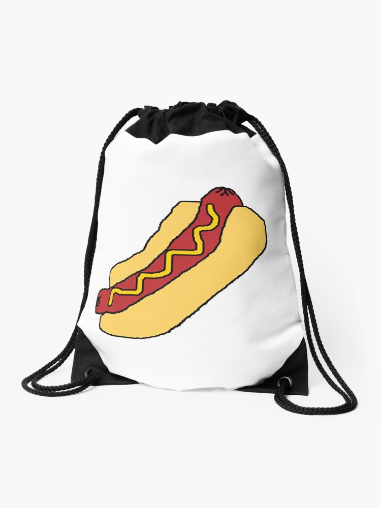 750x1000 Hotdog Drawing Drawstring Bag