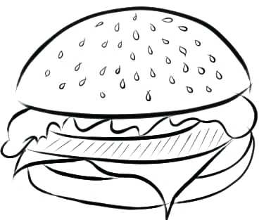 385x313 How To Draw A Hamburger