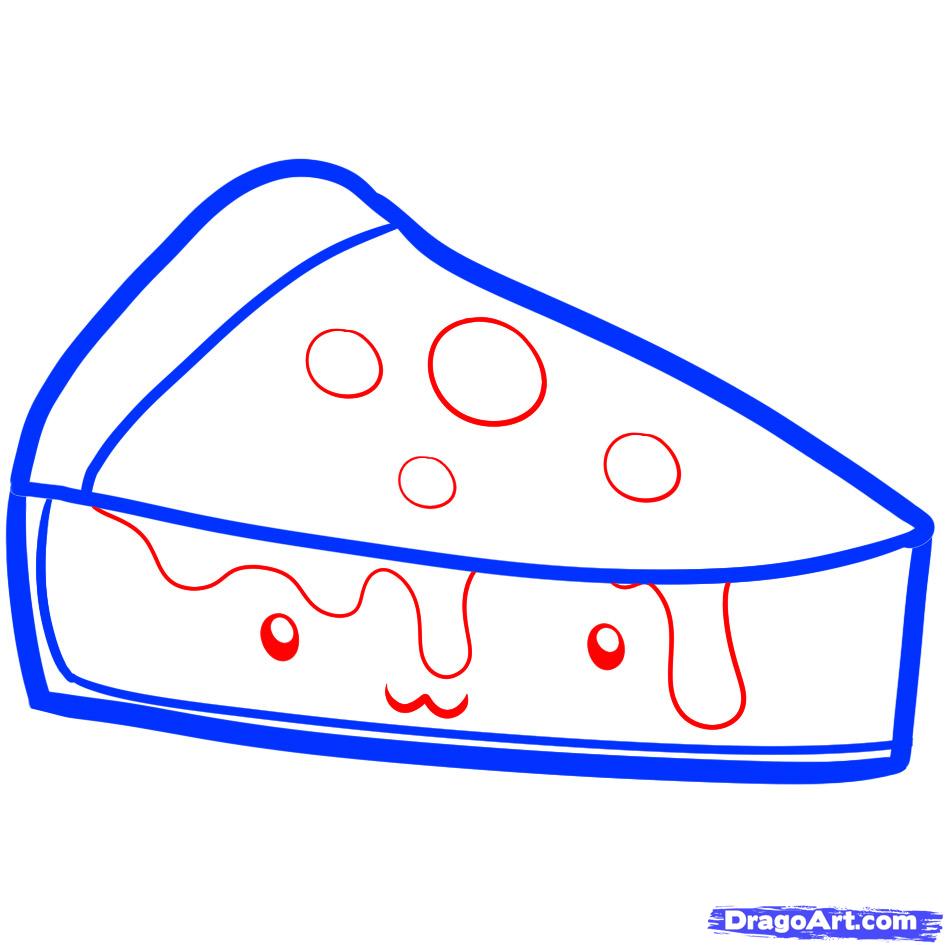 945x945 how to draw a cheesecake, cheesecake, step