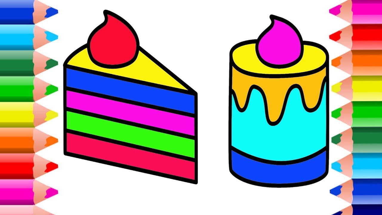 1280x720 Easy Drawing For Kidscheesecake Coloring Pages How To Draw Cake