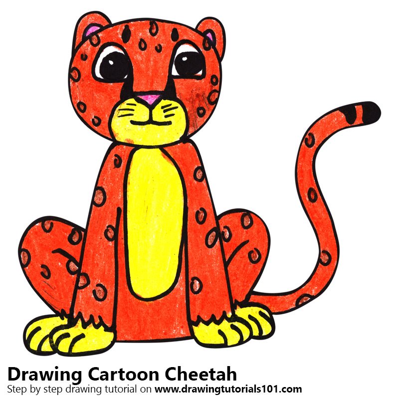 800x800 Learn How To Draw A Cartoon Cheetah