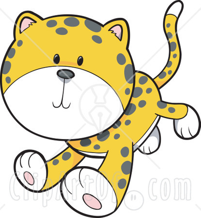 415x450 Cheetah Cub Clipart