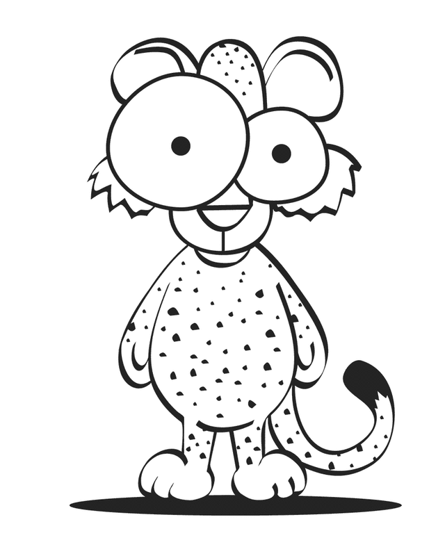 640x800 Cartoon Cheetah Coloring Pages Cartoon Coloring Pages