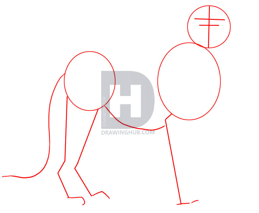 859x707 How To Draw A Cheetah, Step