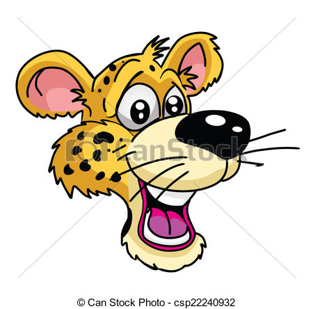 450x444 Cheetah Head Cartoon