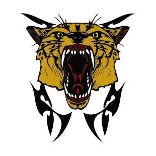 310x310 Cheetah Roaring Drawing More Animals Decals, Decal Sticker