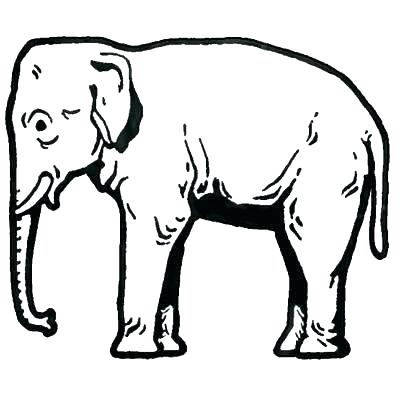 400x396 Elephant Drawing Outline Medium Size Of Cartoon Elephant Drawing