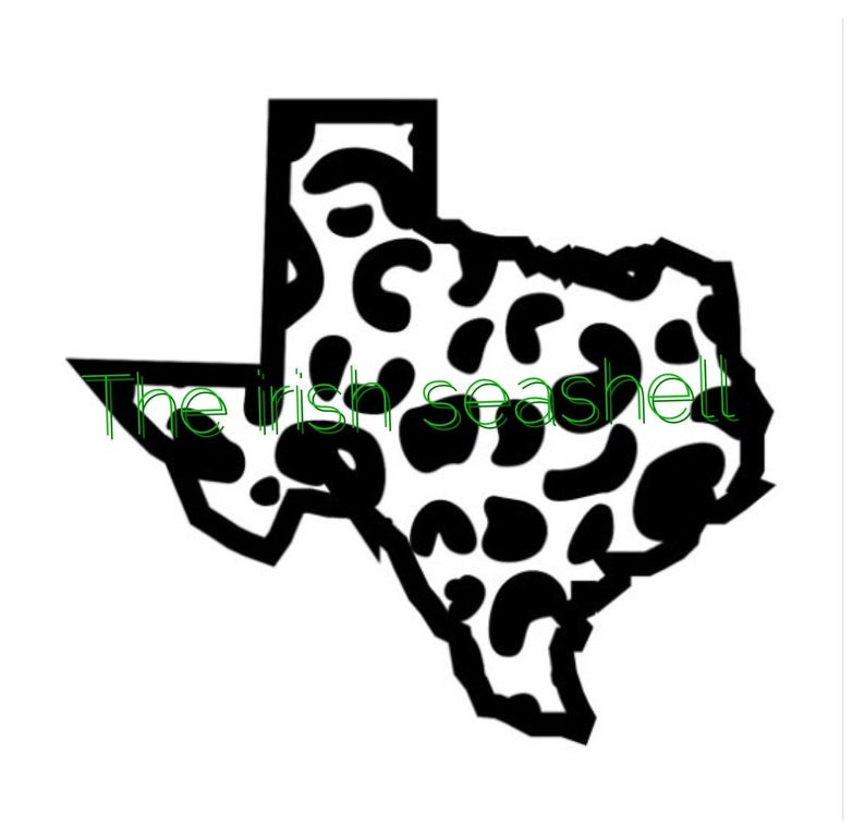 794x769 Texas Cheetah Leopard Jaguar Print Dxf Texas Etsy