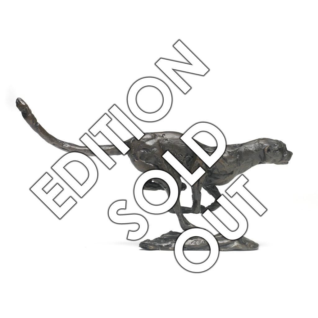 1024x1024 Bronze Cheetah Sculpture Running Cheetah