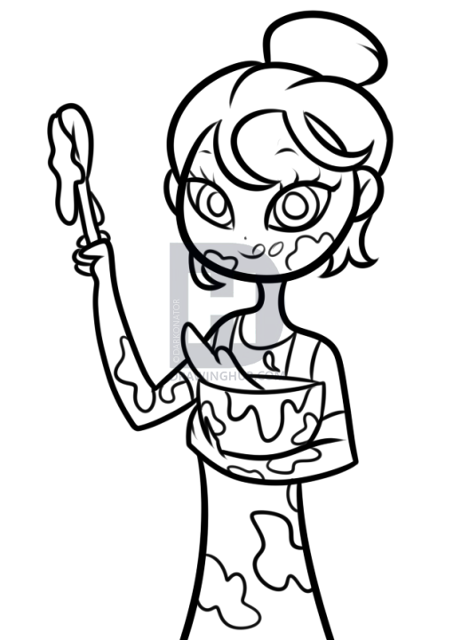 519x720 How To Draw A Chef, Step