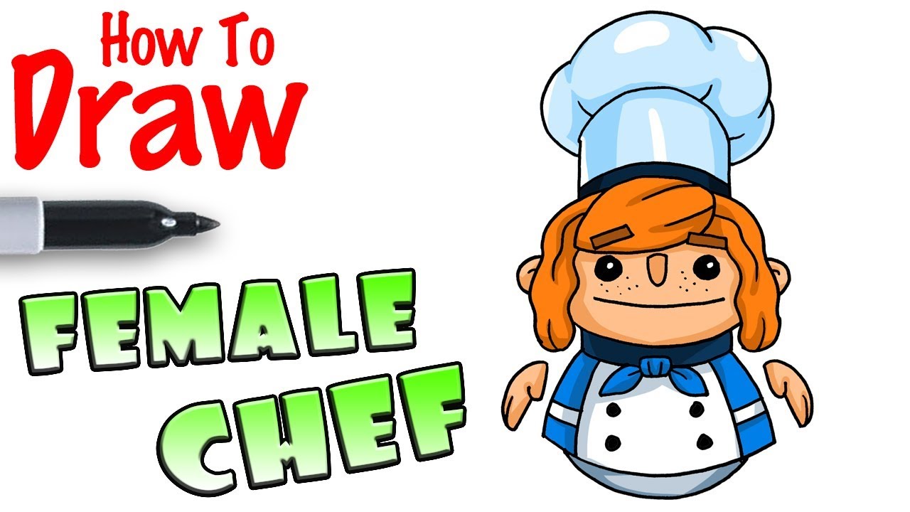 1280x720 How To Draw Female Chef Overcooked