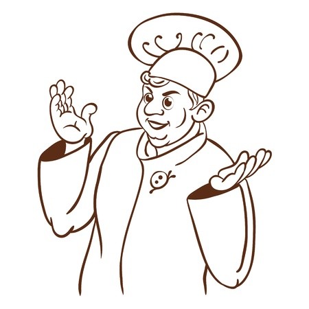 450x450 Chef Cook Cartoon Hand Drawing Character Royalty Free Vector Graphics