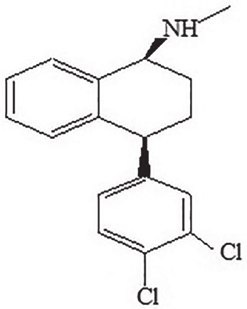 347x434 Chemical Structure Of Sertralin Free Base Download Scientific