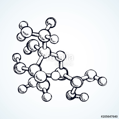 500x500 Chemical Structure Vector Drawing Stock Image And Royalty Free
