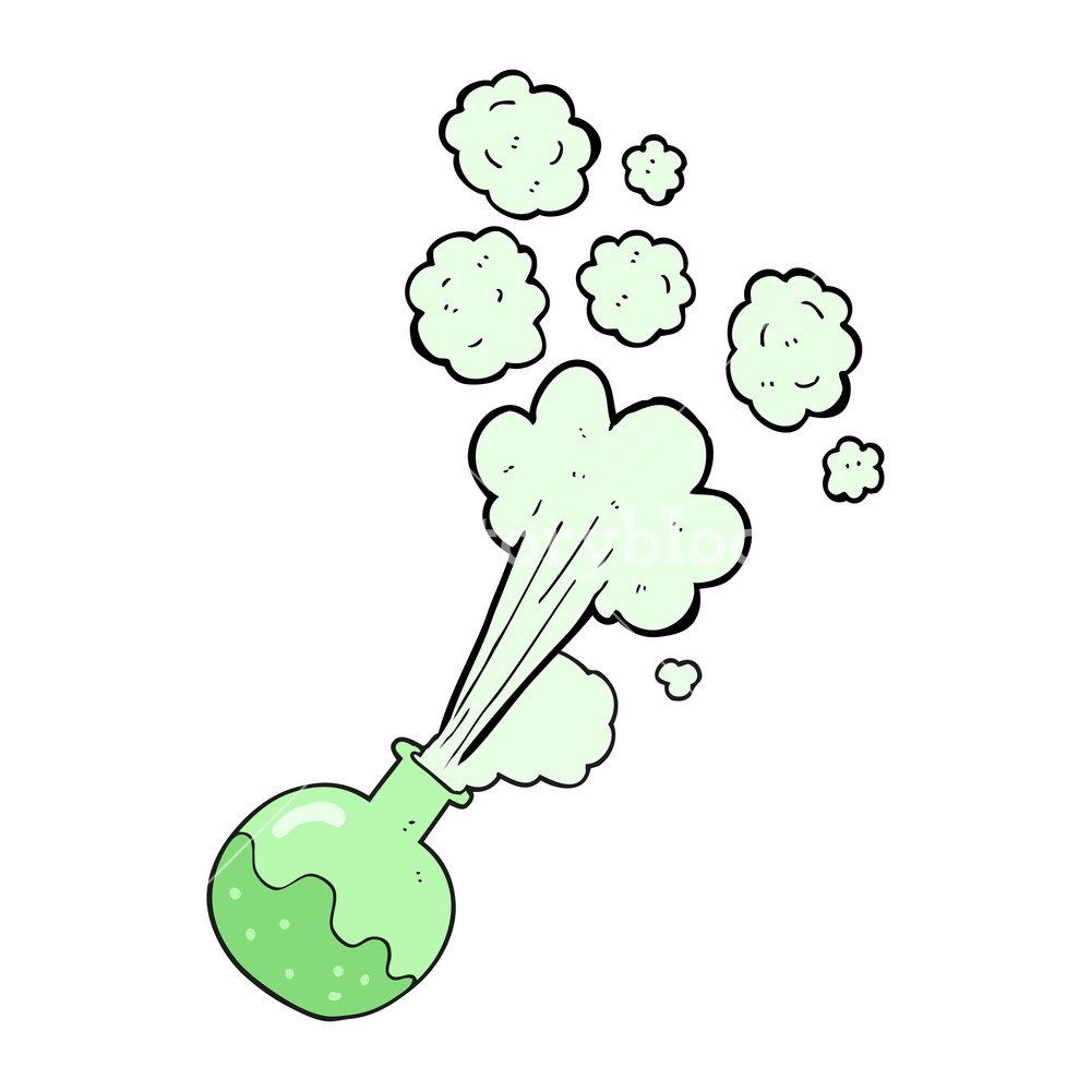 1000x1000 Freehand Drawn Cartoon Chemical Reaction Royalty Free Stock Image