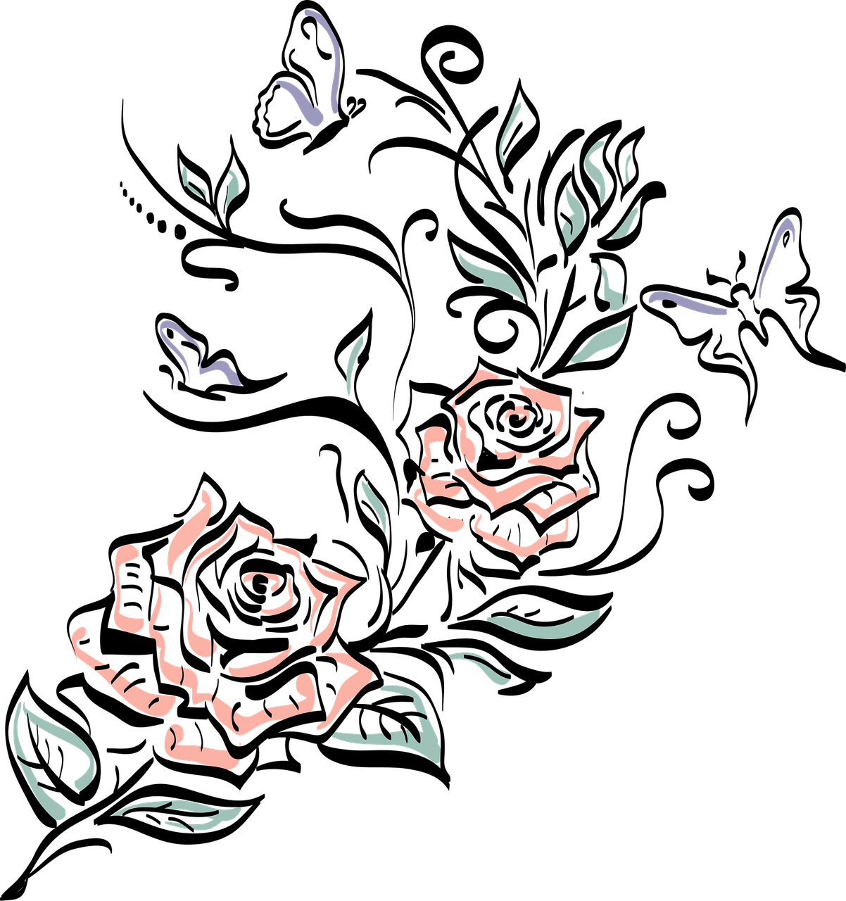 1202x1280 Rose, Flower, Drawing, Red Rose, Blossom