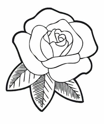 352x417 Simple Outline Drawings For Crafts Rose