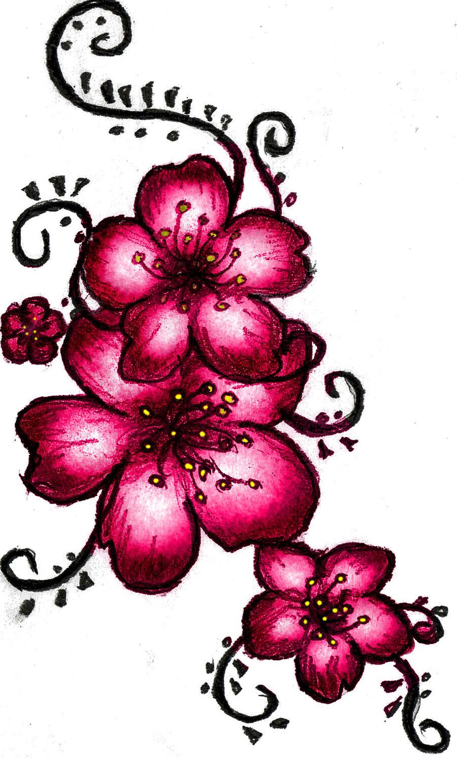 900x1490 cherry blossom design henna designs tattoos, tattoo drawings