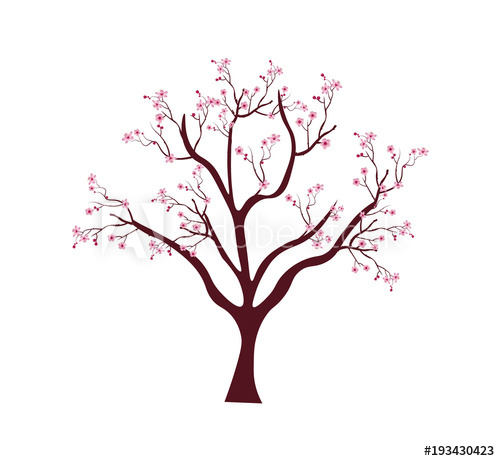 500x461 Sakura Tree With Twigs Cherry Blossoms